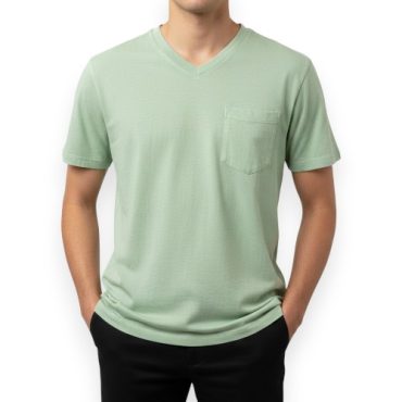 Franela Básica Cuello V Verde