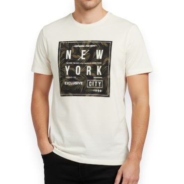 Franela Blanca Estampada