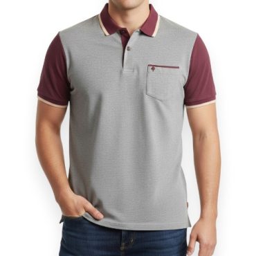 Chemise Gris y Rosa #D099