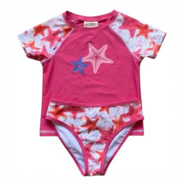 Traje De Baño De Niña Rosa