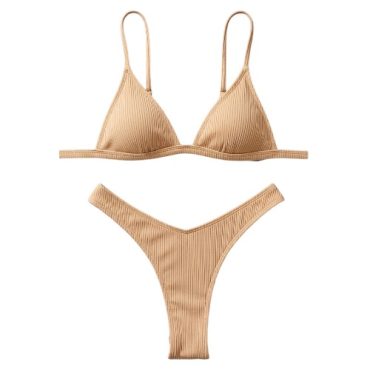 Traje de Baño Triangulo Nude Acanalado Panty Hilo