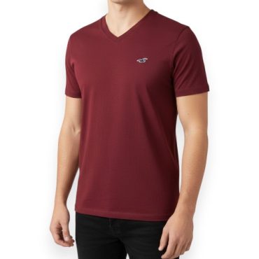 Franela Hollister Vino cuello V