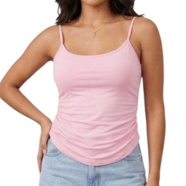 Blusa de tiras rosada