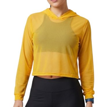Suéter malla capucha amarillo