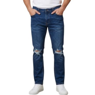 Jean RR Skinny Roto Azul Medio