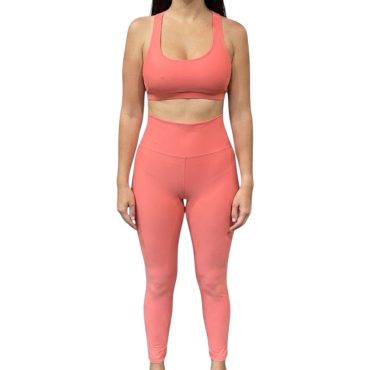Conjunto deportivo largo salmón