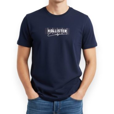 Franela Hollister Azul Oscuro