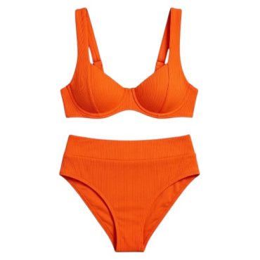 Traje de Baño Acanalado Naranja