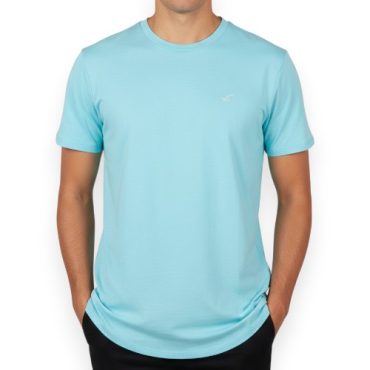 Franela Hollister Azul Curved