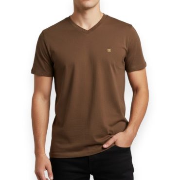 Franela RR Marrón Cuello V