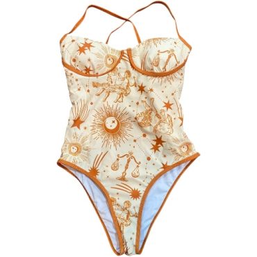 Traje de baño entero soles naranja