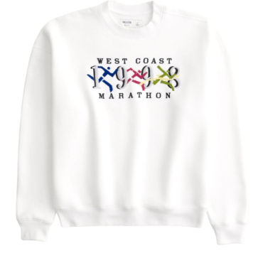 Suéter Hollister Boxy Fit Blanco Marathon