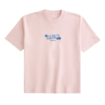 Franela Hollister Boxy Fit Rosa