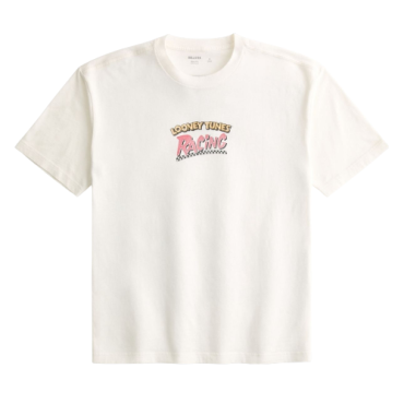 Franela Hollister Estampada Boxy Fit Looney Tunes Racing