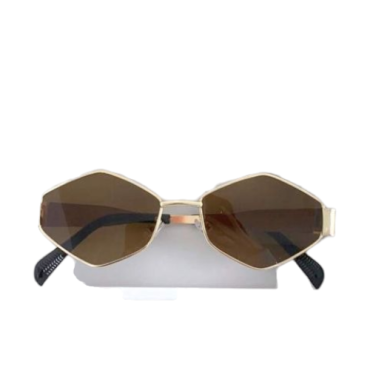 Lentes de Sol Asimétrico Dorados