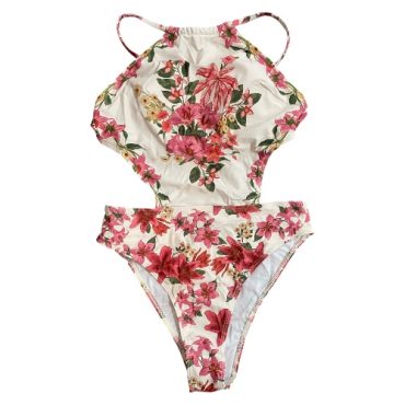 Traje de Baño Entero Flores