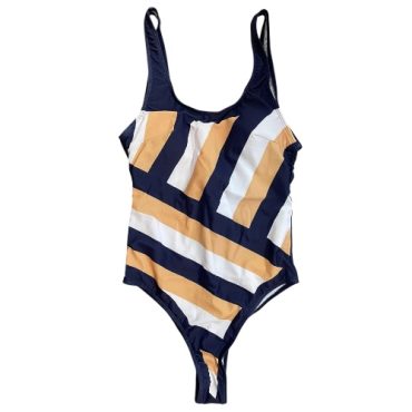 Traje de Baño Entero Estampado Rayas
