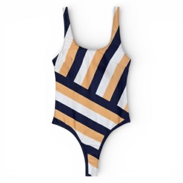 Traje de Baño Entero Estampado Rayas