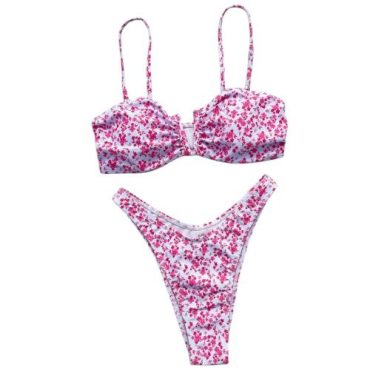 Traje de Baño Estampado Rosa