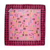 Pañoleta de Seda Estampada Fucsia