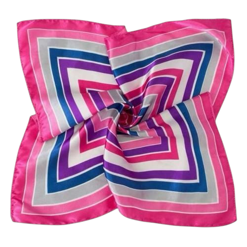 Pañoleta de Seda Estampada Fucsia