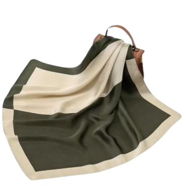 Pañoleta de Seda Estampada Verde