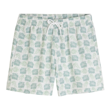 Short Playero Hollister estampado verde