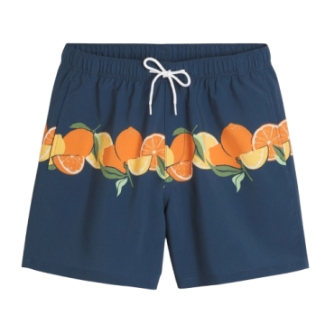 Short Playero Hollister azul limones