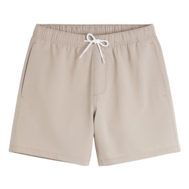 Short Playero Hollister beige texturizado