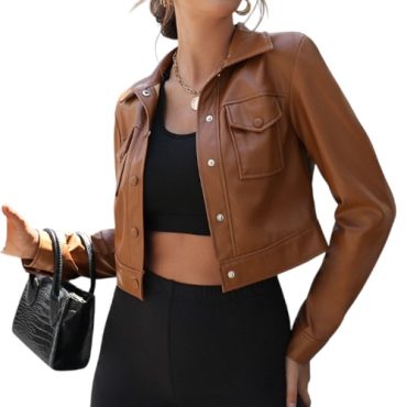 Chaqueta de Cuerina Marrón