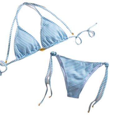 Traje de Baño Rayas Azul