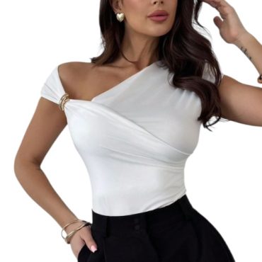 Blusa Blanca Asimétrica