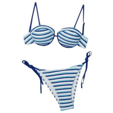 Traje de Baño Rayas Azul