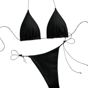 Traje de Baño Semi Hilo Negro