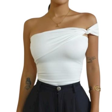 Body Blanco Asimétrico