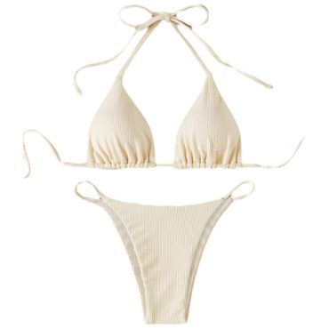 Traje de Baño Beige Texturizado