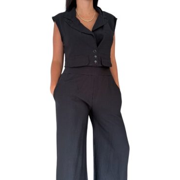 Conjunto Negro Chaleco