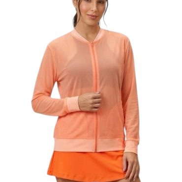 Chaqueta de Malla Salmón