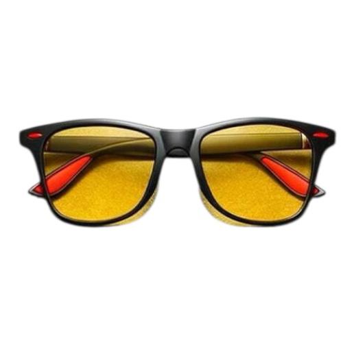 Lentes Negros Cristal Amarillo