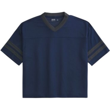 Franela Hollister Azul Baggy Crop Fit