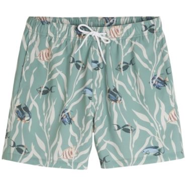 Short Playero Hollister Verde Peces