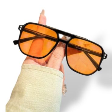 Lentes Negros Cristal Naranja