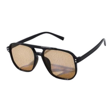 Lentes Negros Cristal Marrón