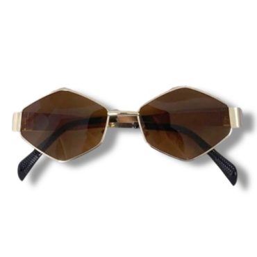 Lentes Dorados Cristal Marrón