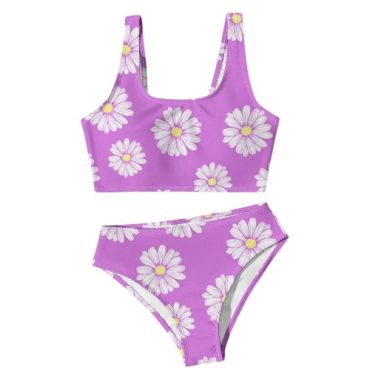 Traje de baño niña estampado flores