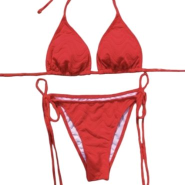 Traje de Baño Texturizado Rojo