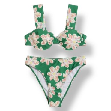 Traje de Baño Verde Estampado