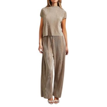 Conjunto Beige Acanalado