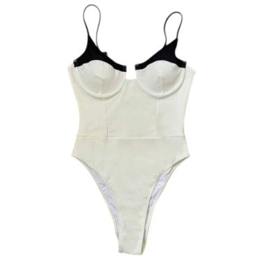 Traje de Baño Entero Color Hueso