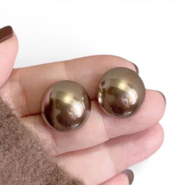 Zarcillos Perlados Marrón